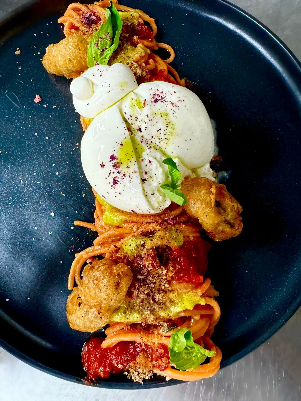 Pasta with mozzarella